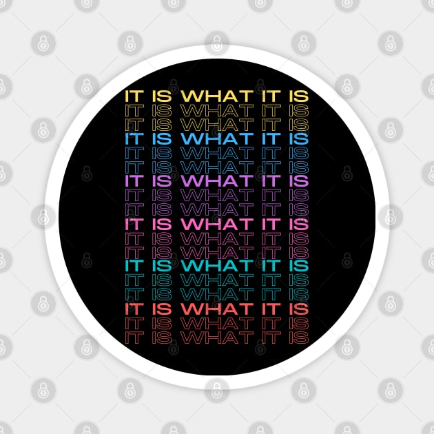 It is what it IS MultiColored Magnet by EmoteYourself